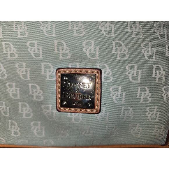Dooney Bourke Charlie Satchel Canvas Crossbody Handbag Signature Logo Purse - Picture 14 of 16